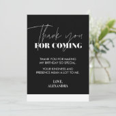 シックエレガント白黒 サンキューカード (スタンド正面)