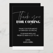 シックエレガント白黒 サンキューカード (正面/裏面)