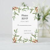 シックエレガント紅葉秋の結婚式 出欠カード (スタンド正面)