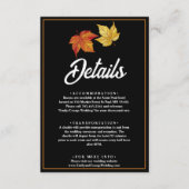 シックエレガント紅葉秋の結婚詳細 エンクロージャーカード (正面)