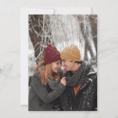 シックエレガント素朴フローラピネコーンフォト結婚ズ 招待状 (裏面)