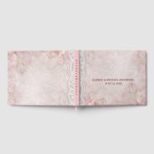 シックエレガント結婚スモダンシンプルピンク ゲストブック (全面)