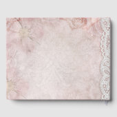 シックエレガント結婚スモダンシンプルピンク ゲストブック (裏面)