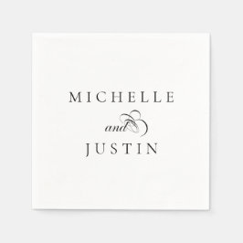 シックエレガント結婚リハーサルディナー スタンダードカクテルナプキン