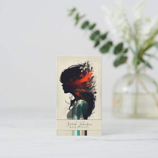 シックエレガント美容師名刺 名刺 (スタンド正面)