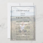 シックエレガント葬儀 |ミニマル写真悔やみや弔慰 サンキューカード (正面)