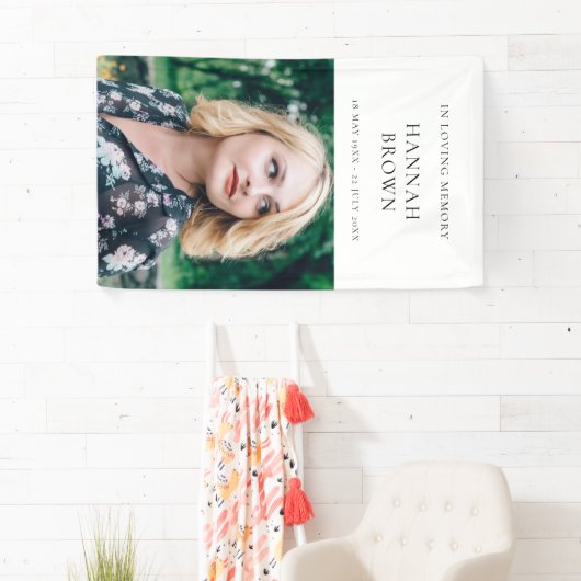 シックエレガント葬儀 |生モダン命お祝い 横断幕 (インサイチュ)