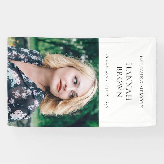 シックエレガント葬儀 |生モダン命お祝い 横断幕 (横)