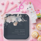 シックエレガント赤面ウォーターカラーフローラ結婚ズ ペーパープレート (パーティー)