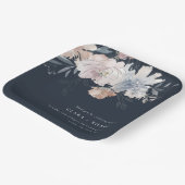 シックエレガント赤面ウォーターカラーフローラ結婚ズ ペーパープレート (傾斜あり)