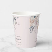 シックエレガント赤面ウォーターカラーフローラ結婚ズ 紙コップ (右)