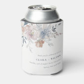 シックエレガント赤面ウォーターカラーフローラ結婚ズ 缶クーラー (缶裏面)