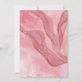 シックエレガント赤面ピンクウォーターカラー21歳の誕生日 招待状 (裏面)