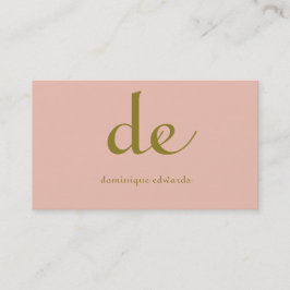 シックエレガント赤面ピンク化粧品 名刺