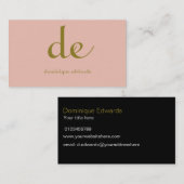 シックエレガント赤面ピンク化粧品 名刺 (正面/裏面)