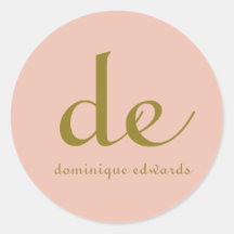 シックエレガント赤面モダンピンクモノグラム