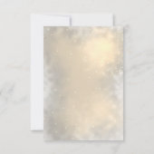 シックエレガント金ゴールドウェディングレセプション 招待状 (裏面)