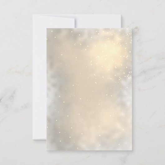 シックエレガント金ゴールドウェディングレセプション 招待状 (裏面)