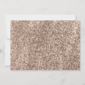 シックエレガント金ゴールドグリッタースクリプトピンクスウィート16 招待状 (裏面)