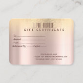 シックエレガント金ゴールドグリッターバラ金ゴールド 割引カード (裏面)