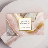 シックエレガント金ゴールドグリッターマーブルモダン 名刺