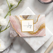 シックエレガント金ゴールドグリッターマーブルロモダンゴ 名刺