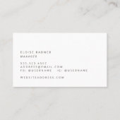 シックエレガント金ゴールドグリッターリネン名刺 名刺 (裏面)