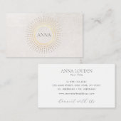 シックエレガント金ゴールドサークル 名刺 (正面/裏面)