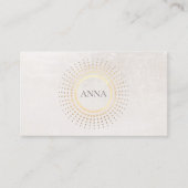 シックエレガント金ゴールドサークル 名刺 (正面)