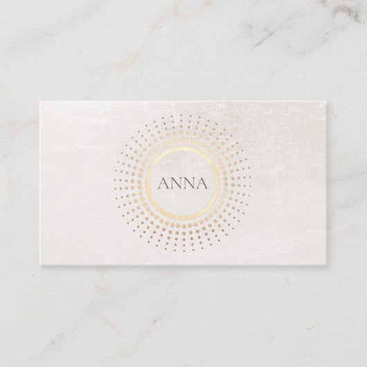 シックエレガント金ゴールドサークル 名刺 (正面)