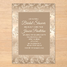 シックエレガント金ゴールドシャンパンヴィンテージブライダルシャワー