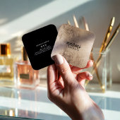 シックエレガント金ゴールドスモダンクエアのミニマリスト スクエア名刺