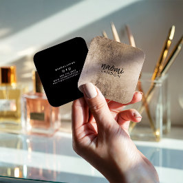 シックエレガント金ゴールドスモダンクエアのミニマリスト スクエア名刺