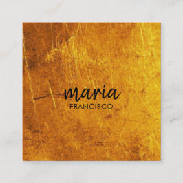 シックエレガント金ゴールドスモダンクエアのミニマリスト スクエア名刺