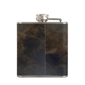 シックエレガント金ゴールドゾウフローラ、レザールック フラスク (裏面)