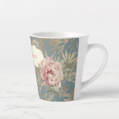 シックエレガント金ゴールドダマスクバラ カフェラテマグ (右)