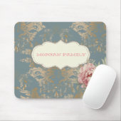シックエレガント金ゴールドダマスクバラ マウスパッド (マウス)