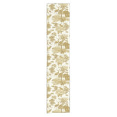 シックエレガント金ゴールドトイレディアウッドランド ショートテーブルランナー (正面)