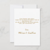 シックエレガント金ゴールドドッグカスタムフォトペットズ結婚ス サンキューカード (裏面)