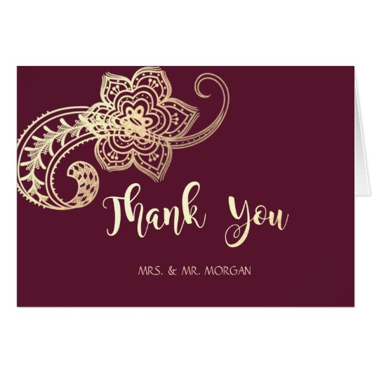 シックエレガント金ゴールドペイズリー (正面横)