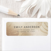 シックエレガント金ゴールドホイルフェイク差出人住所 ラベル (インサイチュ)