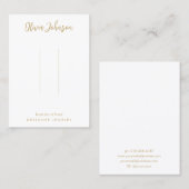 シックエレガント金ゴールドホワイトヘアクリップディスプレイ 名刺 (正面/裏面)