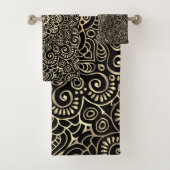 シックエレガント金ゴールドマンダラ バスタオルセット (インサイチュ)