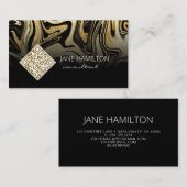 シックエレガント金ゴールドマーブル名刺 名刺 (正面/裏面)