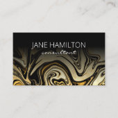 シックエレガント金ゴールドマーブル名刺 名刺 (正面)