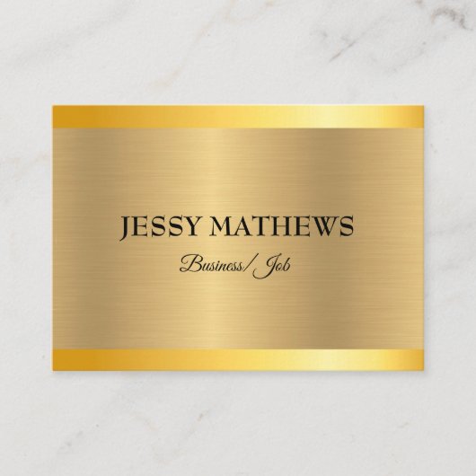 シックエレガント金ゴールドミニモダンマリストブラックゴールデン 名刺 (正面)