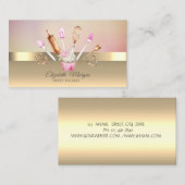 シックエレガント金ゴールドモダンベーカリーツールカップケーキ 名刺 (正面/裏面)