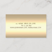 シックエレガント金ゴールドモダンロータスヨガインストラクター 名刺 (裏面)