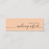 シックエレガント金ゴールドラインメイクアップアーティスト スキニー名刺 (正面)