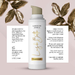 シックエレガント金ゴールドラッシュバスクレンザーフォームボトル 長方形シール